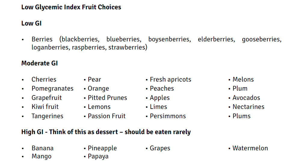 low glycemic